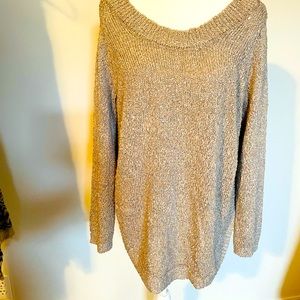 Gorgeous gold sweater with a splash of sparkle!